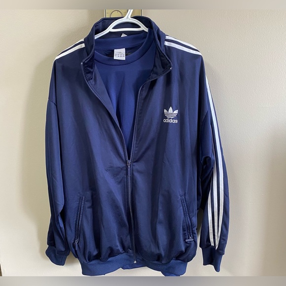 Lot of 2 Adidas Jacket and Long Sleeve T- Shirt Size L/XL Men - Picture 1 of 10